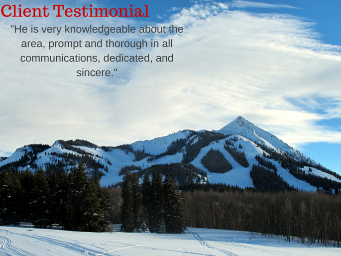 Crested Butte real estate agent testimonial